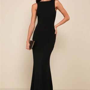 Elegant Black Sleeveless Lulus Maxi Dress